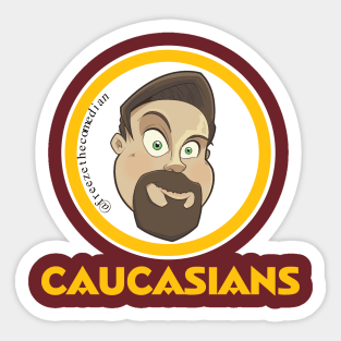 Caucasians - Washington Football Parody Sticker